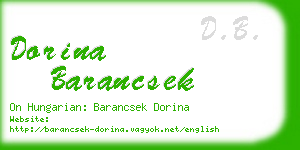 dorina barancsek business card